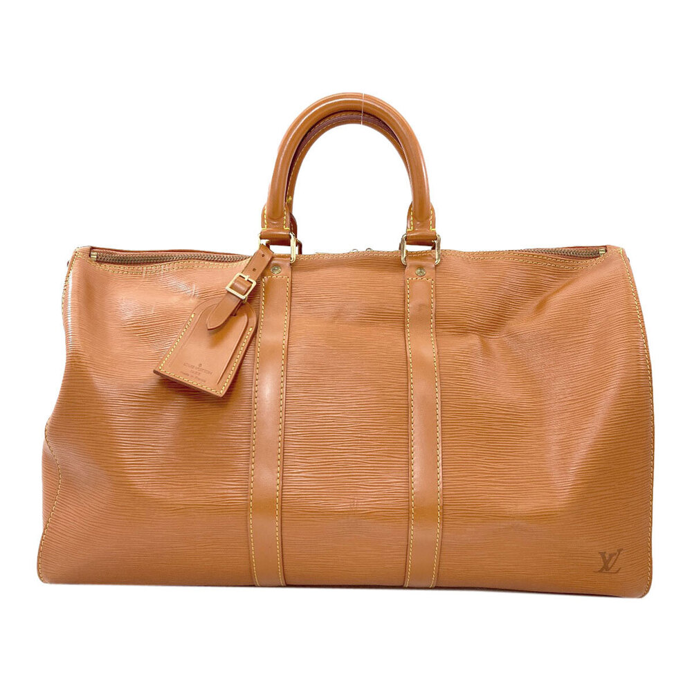 Louis Vuitton Keepall Epi Leather Travel Bag Orange
